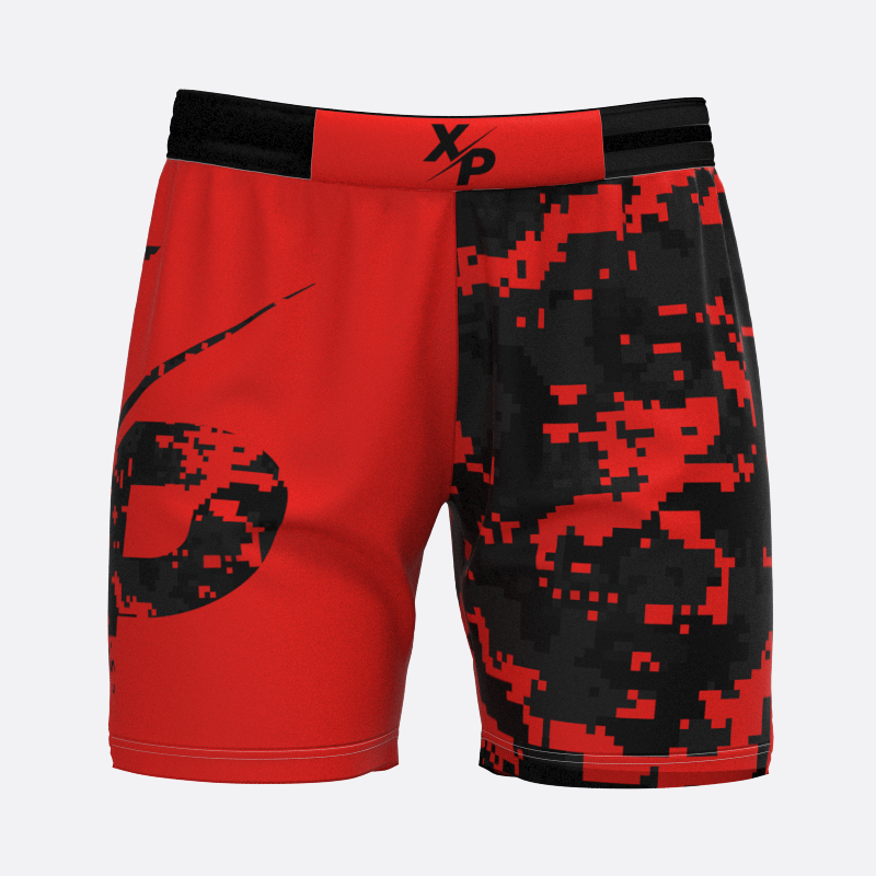 Neon Camo Sport Shorts in Red Xtreme Pro Apparel