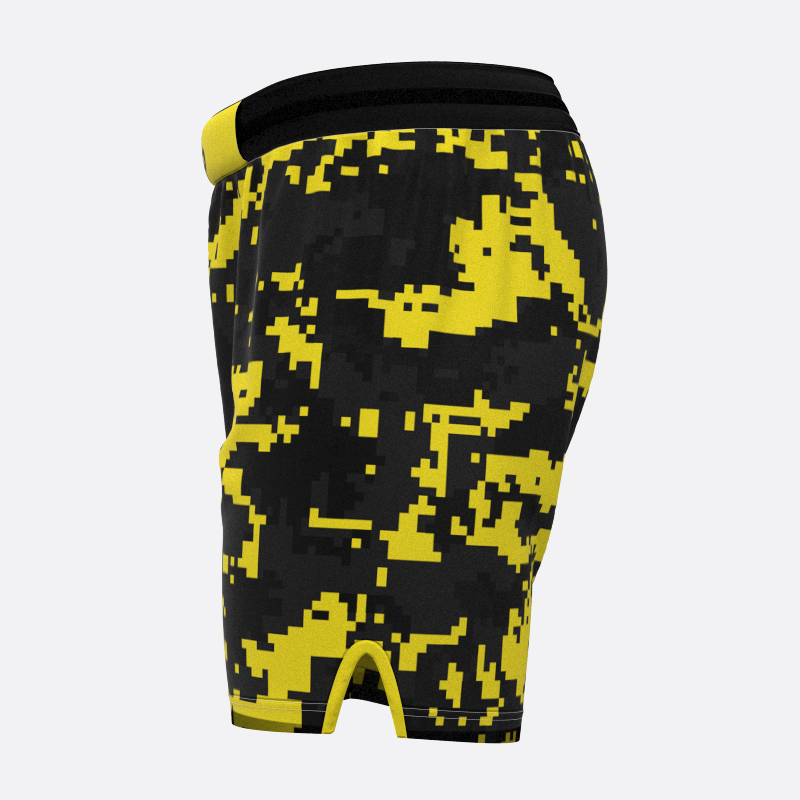 Neon Camo Sport Shorts in Yellow Xtreme Pro Apparel