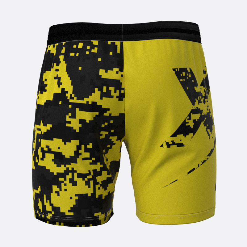 Neon Camo Sport Shorts in Yellow Xtreme Pro Apparel