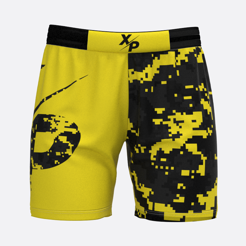 Neon Camo Sport Shorts in Yellow Xtreme Pro Apparel