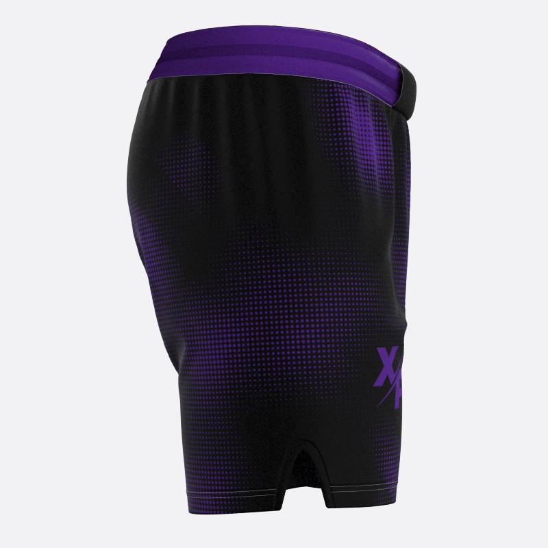 Neon Halftone Sport Shorts in Purple Xtreme Pro Apparel