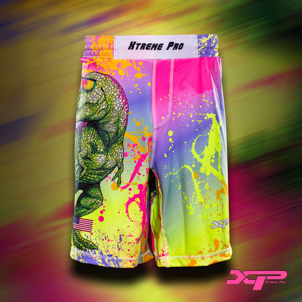 Neon T- Rex Sport Shorts Xtreme Pro Apparel