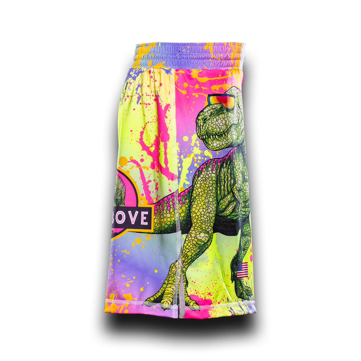 Neon T- Rex Sport Shorts Xtreme Pro Apparel