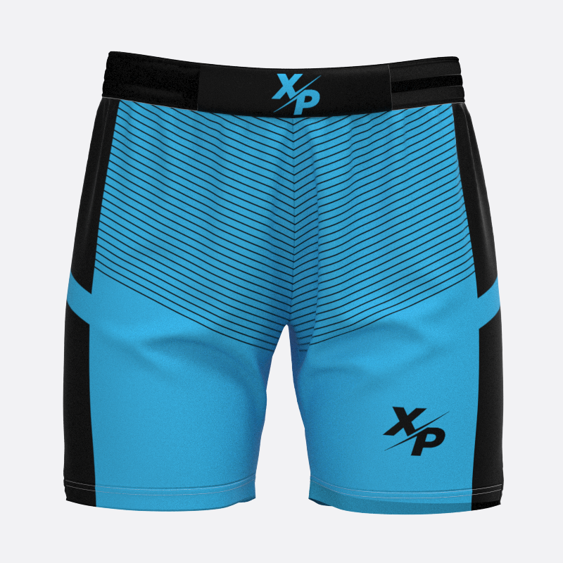 Pinstriped Sport Shorts in Blue Xtreme Pro Apparel