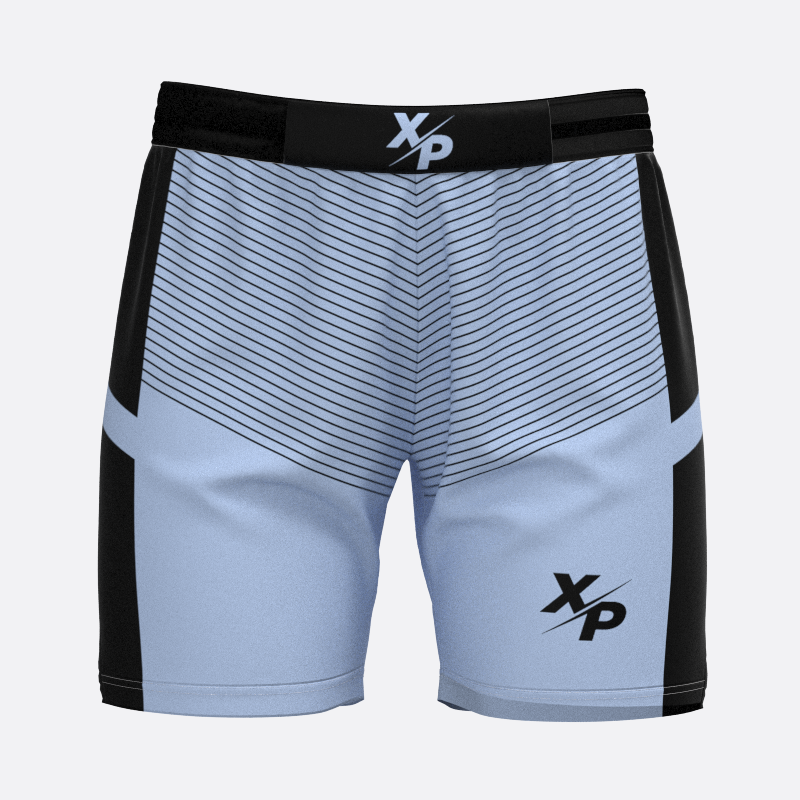 Pinstriped Sport Shorts In Ice Xtreme Pro Apparel