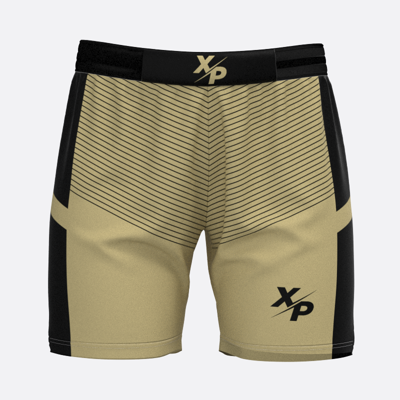 Pinstriped Sport Shorts In Vegas Gold Xtreme Pro Apparel