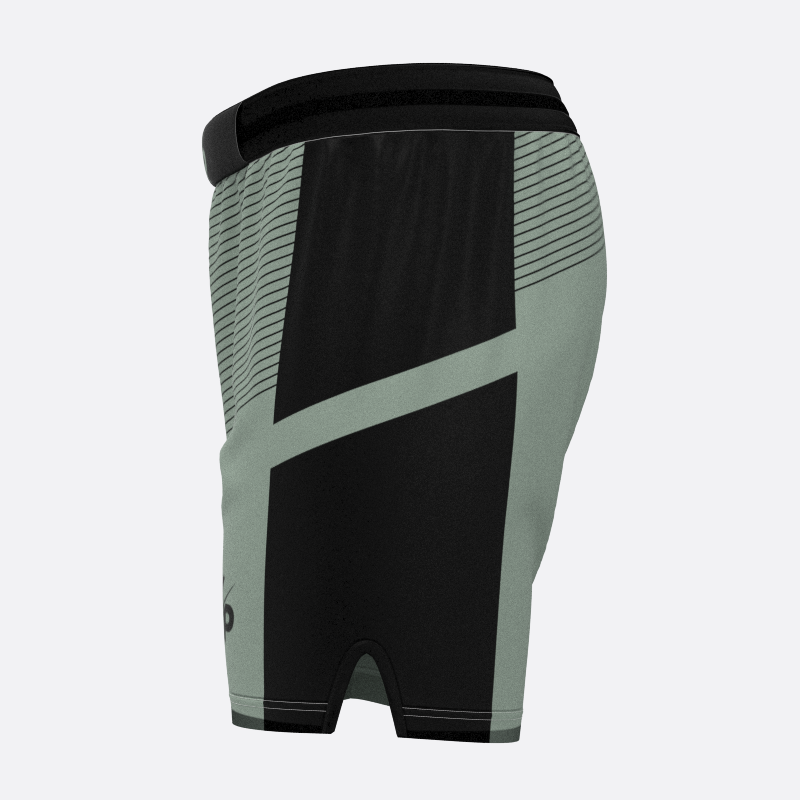 Pinstriped Sport Shorts In Warm Green Xtreme Pro Apparel