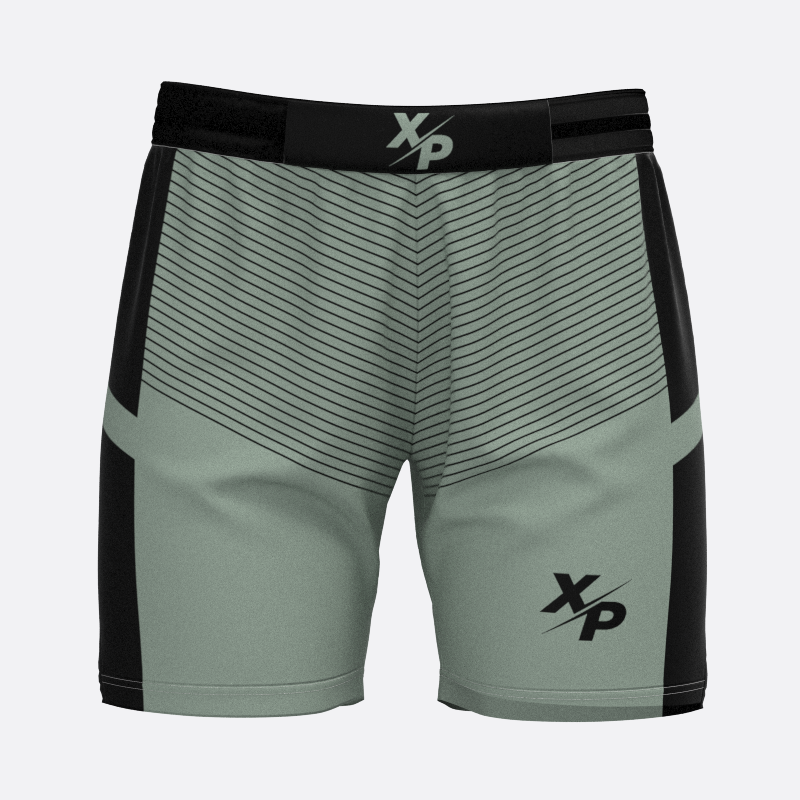 Pinstriped Sport Shorts In Warm Green Xtreme Pro Apparel