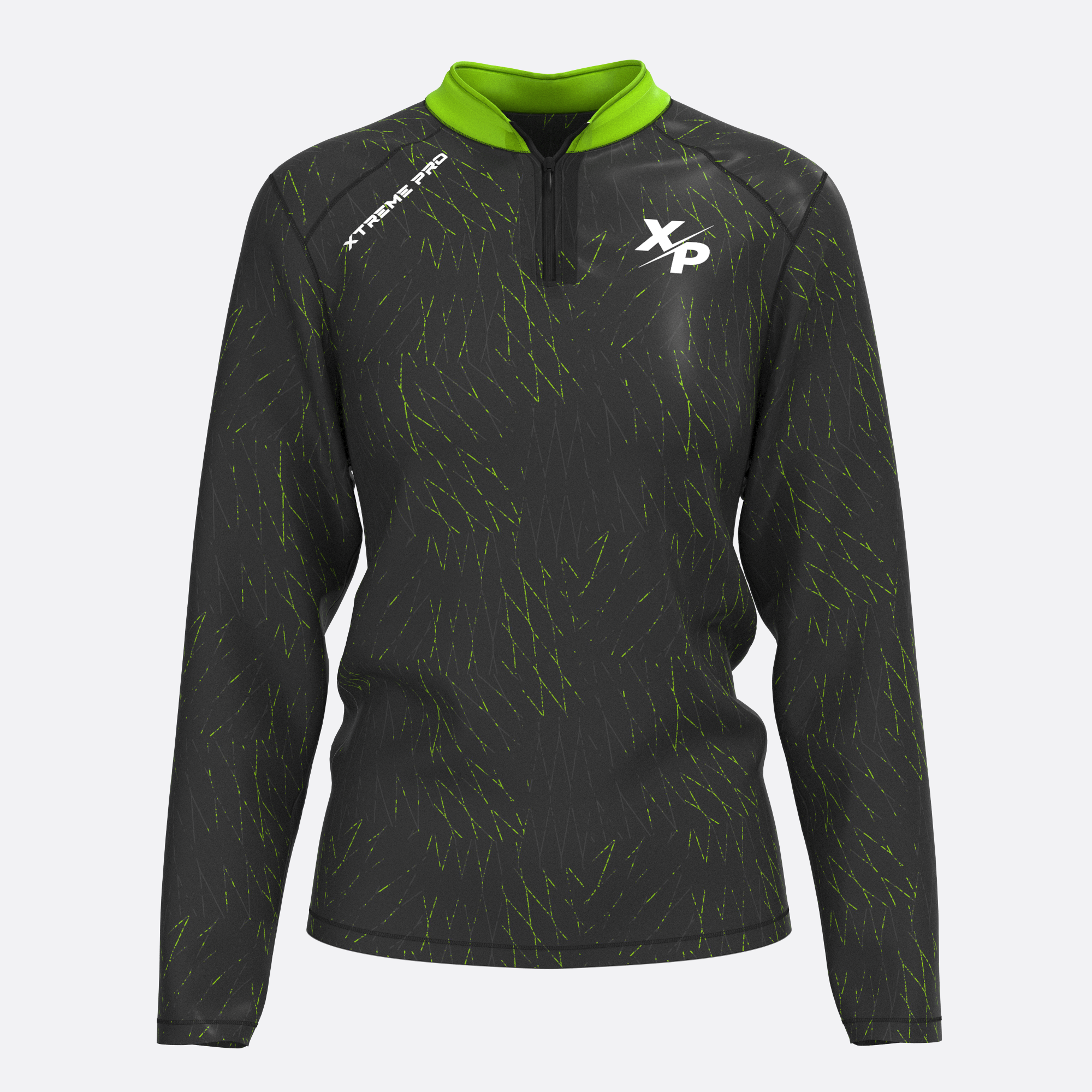 Caged Quarter Zip Jacket in Green Xtreme Pro Apparel
