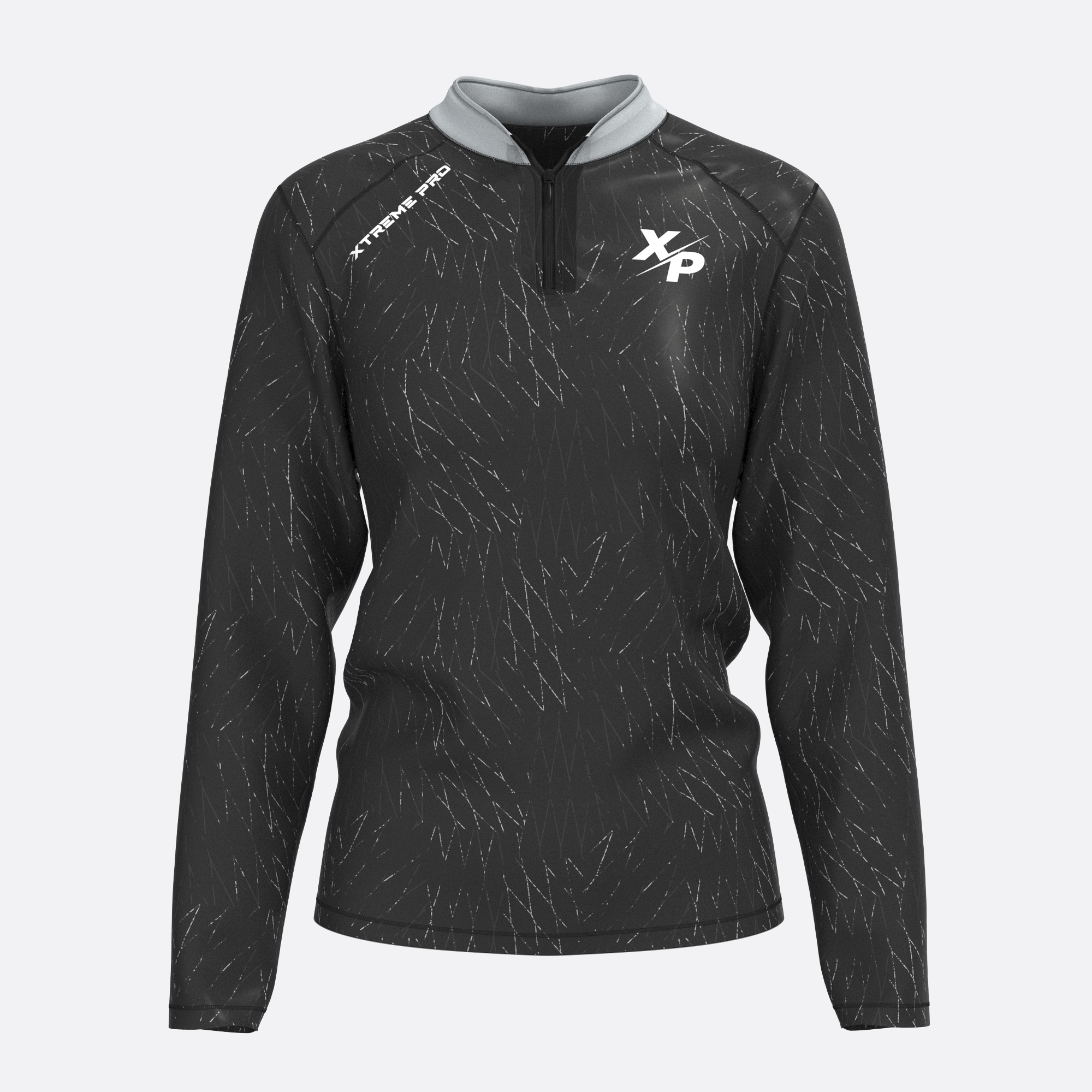 Caged Quarter Zip Jacket in Silver Xtreme Pro Apparel