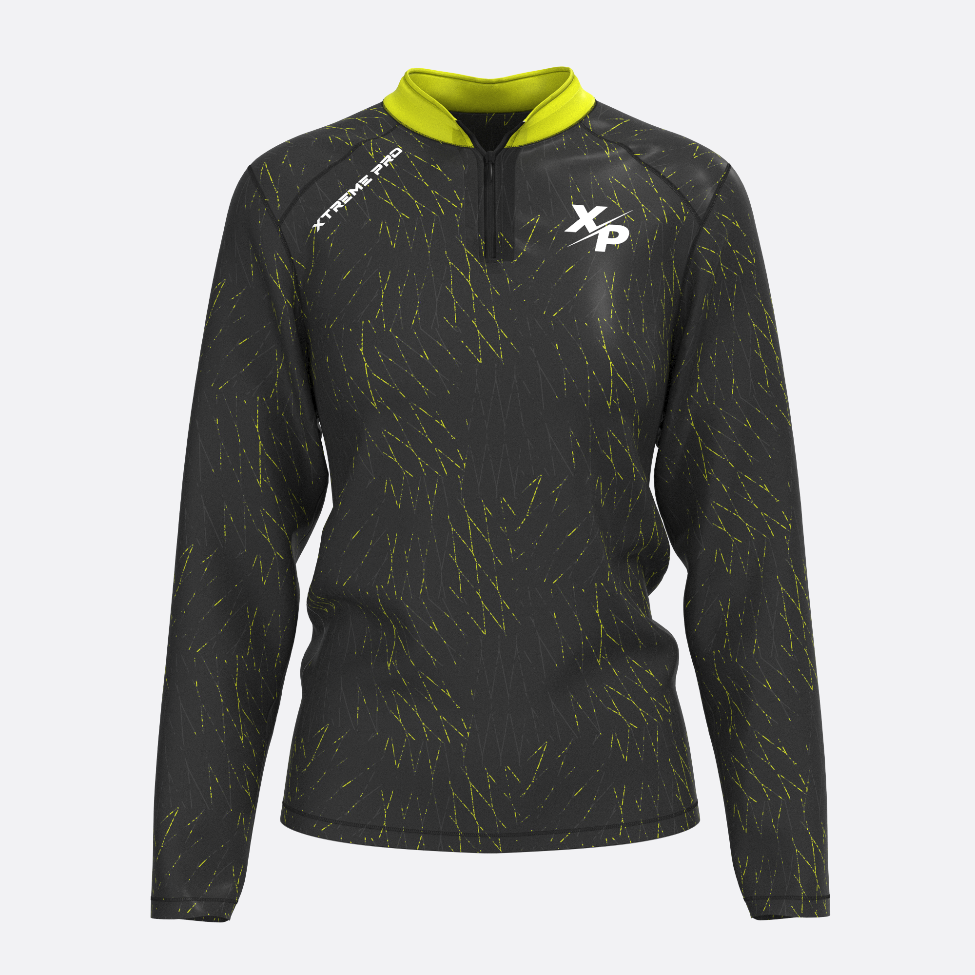 Caged Quarter Zip Jacket in Yellow Xtreme Pro Apparel