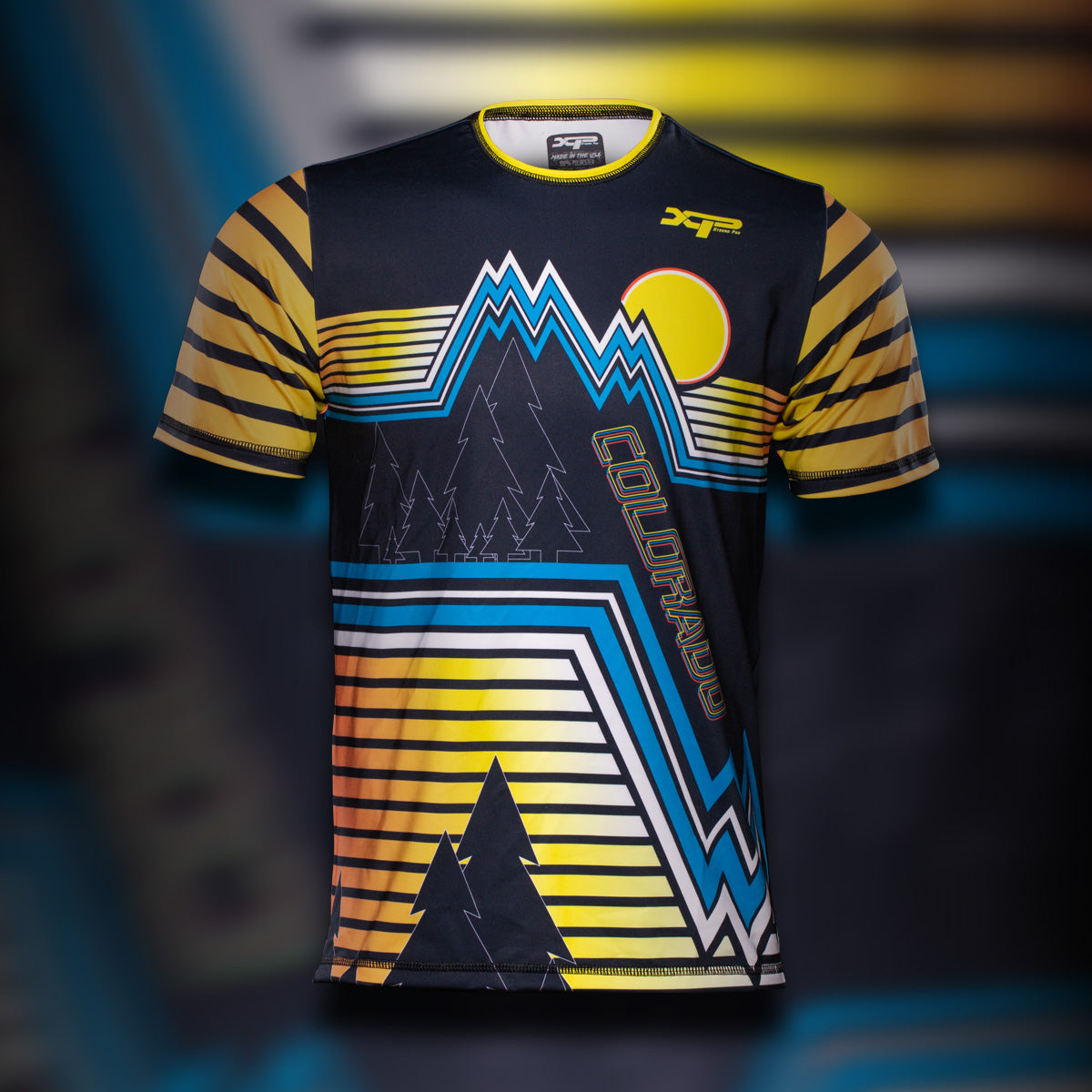 Retro Colorado Compression Shirt - Dark Blue Xtreme Pro Apparel