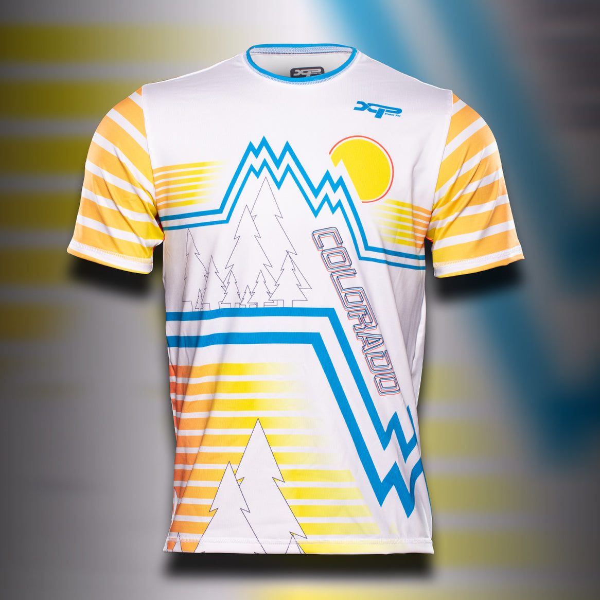 Retro Colorado Compression Shirt - Dark Blue
