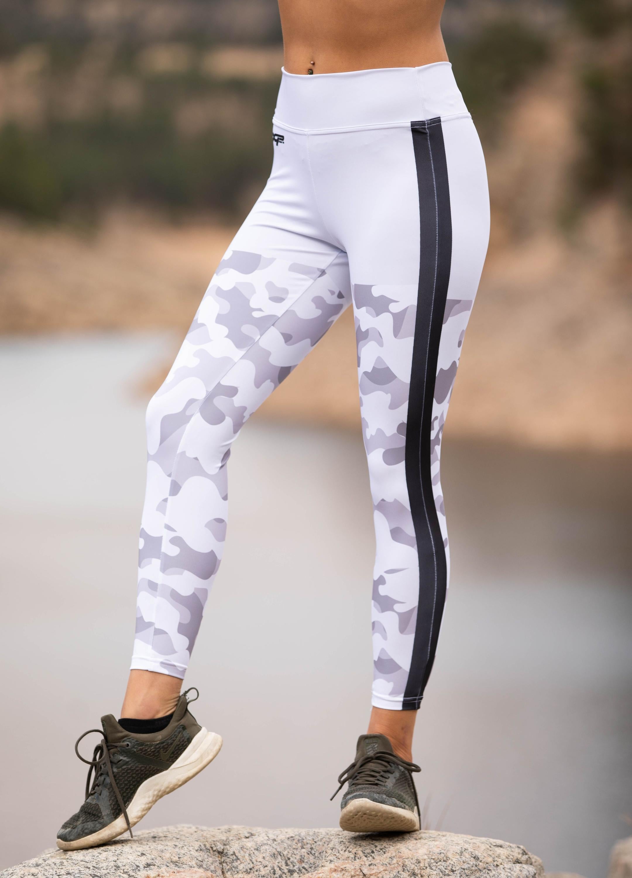 White Camo Womens Compression Pants Xtreme Pro Apparel