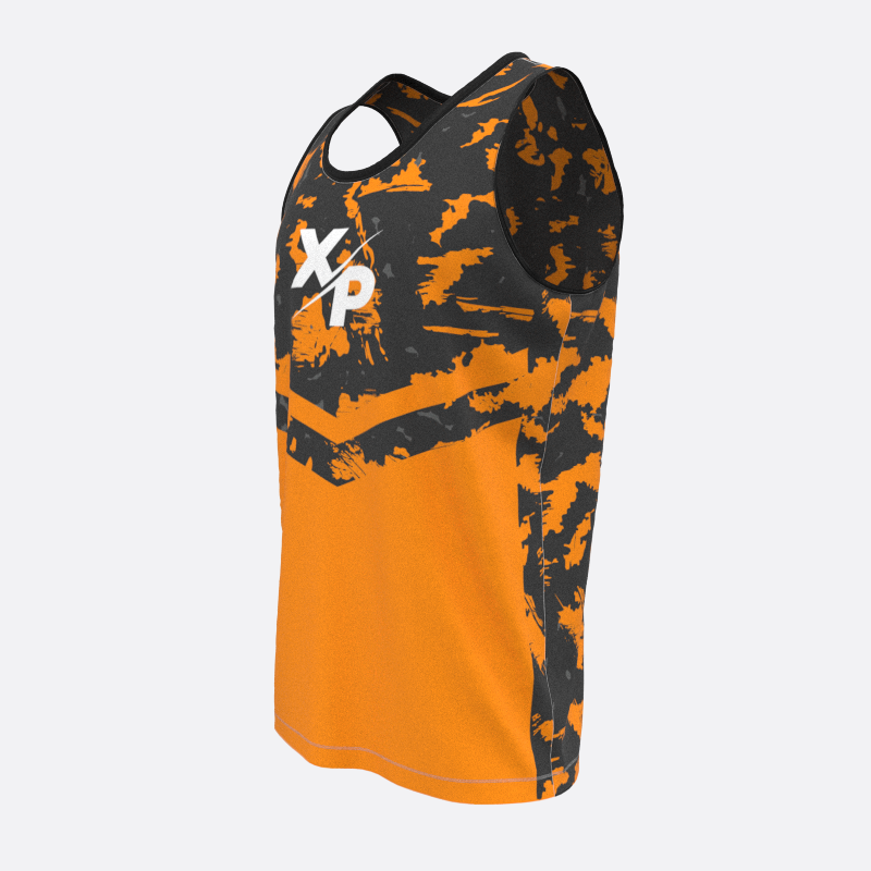 Camo Track Tank Top in Orange Xtreme Pro Apparel