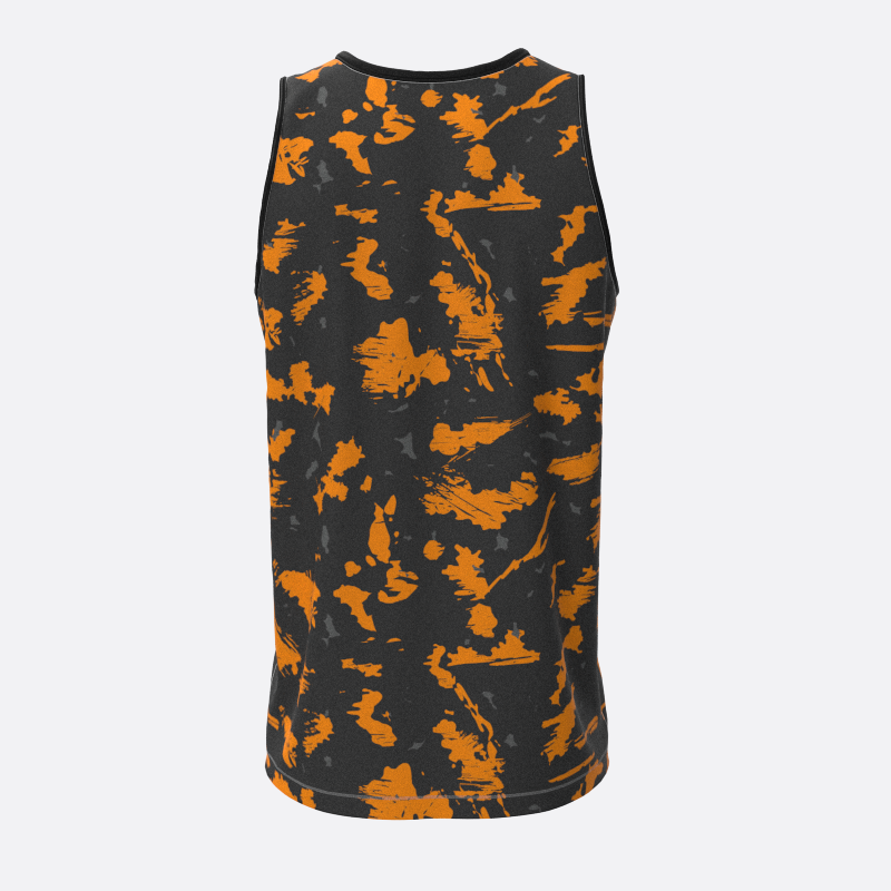 Camo Track Tank Top in Orange Xtreme Pro Apparel