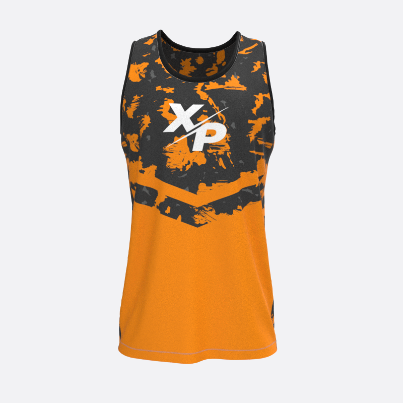 Camo Track Tank Top in Orange Xtreme Pro Apparel