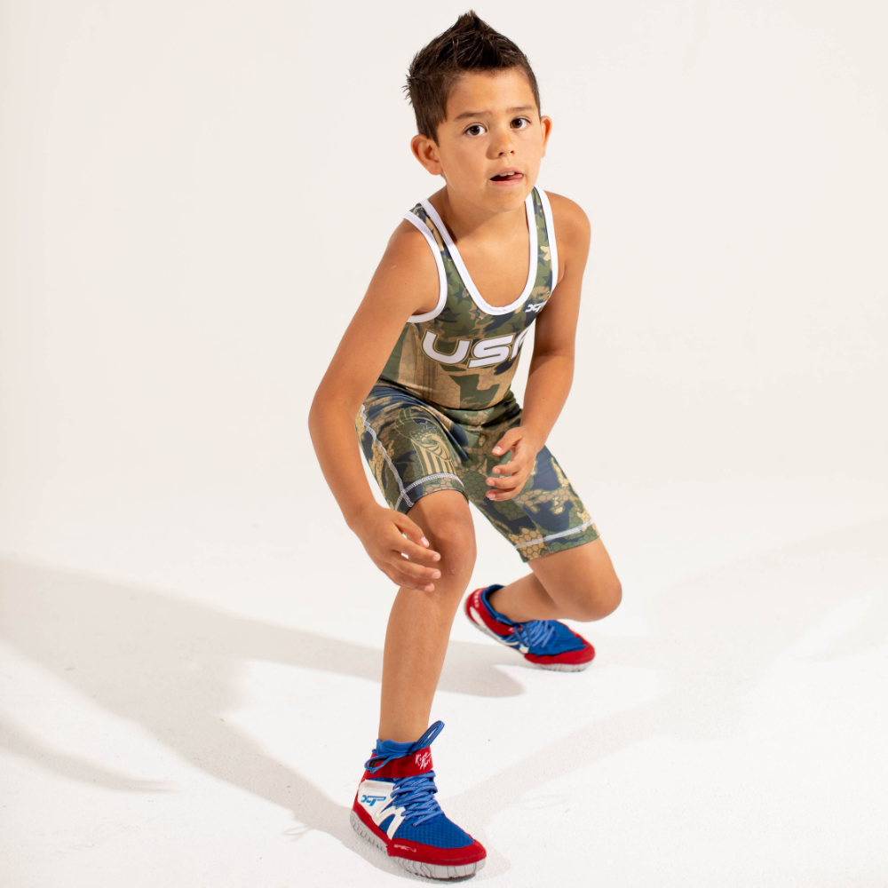 USA Green Camo Singlet