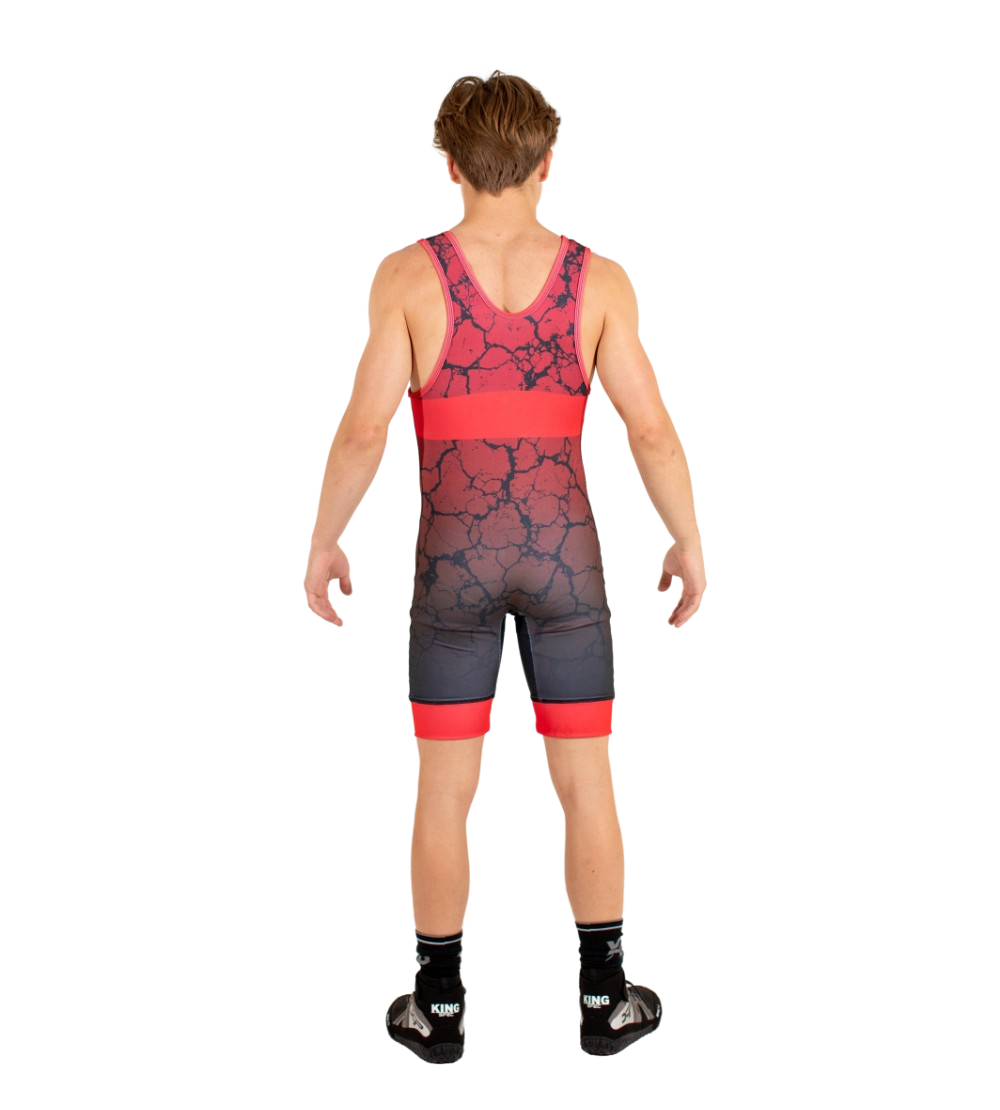 Approved Freestyle & Greco Cracked Earth Fully Sublimated Wrestling Singlet
