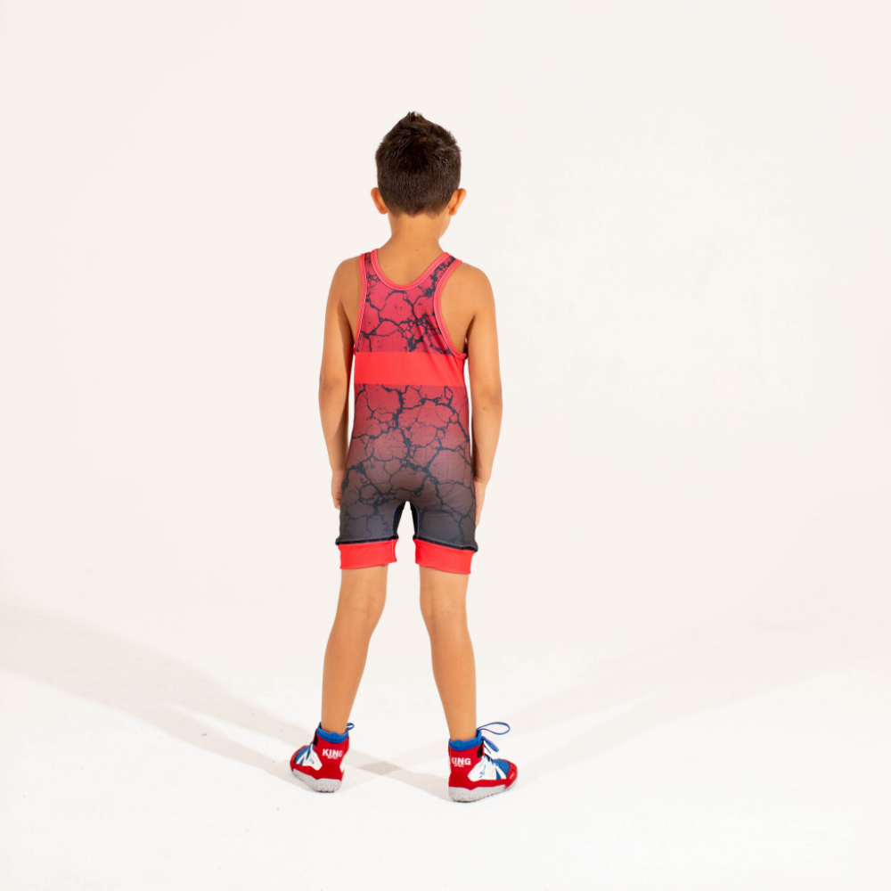 Approved Freestyle & Greco Cracked Earth Fully Sublimated Wrestling Singlet