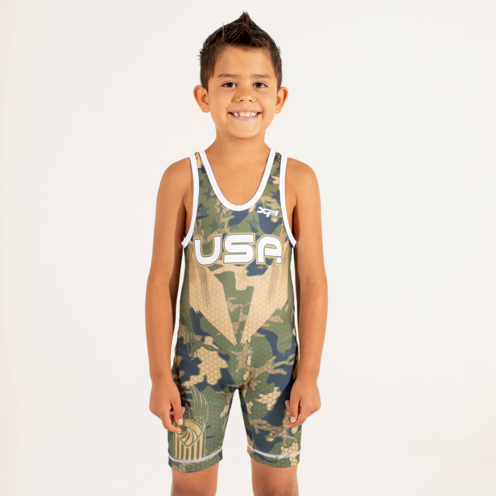 USA Green Camo Singlet