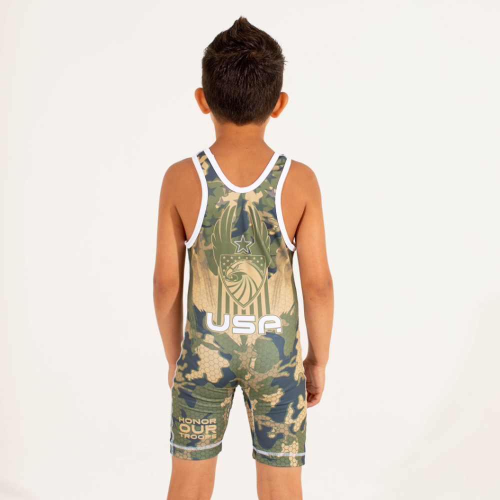 USA Green Camo Singlet