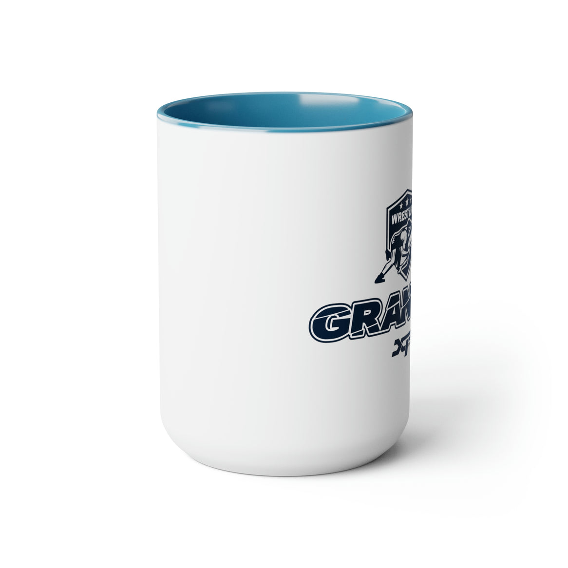 Wrestling Grandpa Two-Tone Coffee Mugs, 15oz