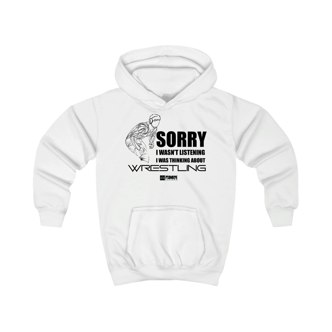 I Was Thinking About Wrestling Kids Hoodie by XPA Gear