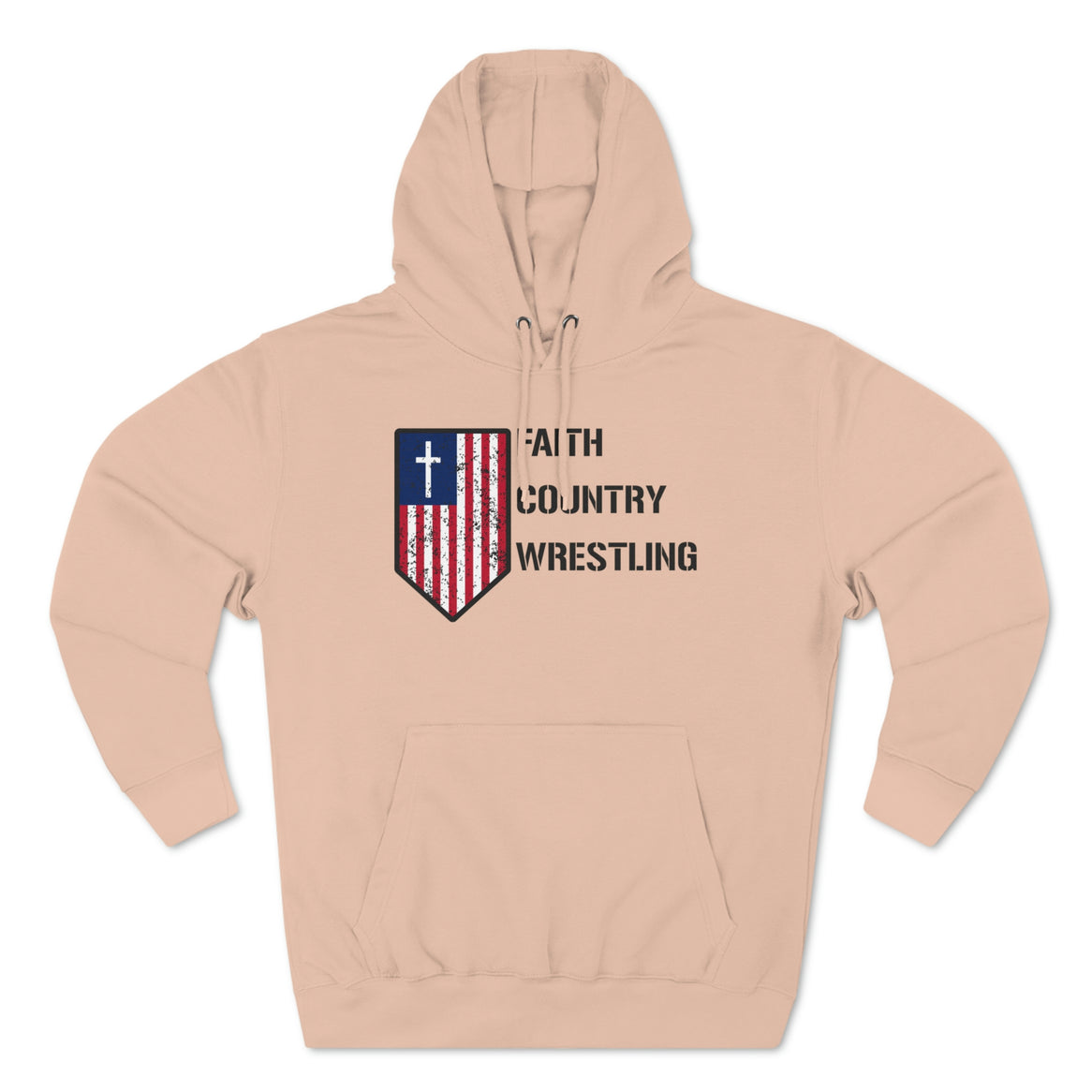 Faith, Country, Wrestling Unisex Premium Pullover Hoodie