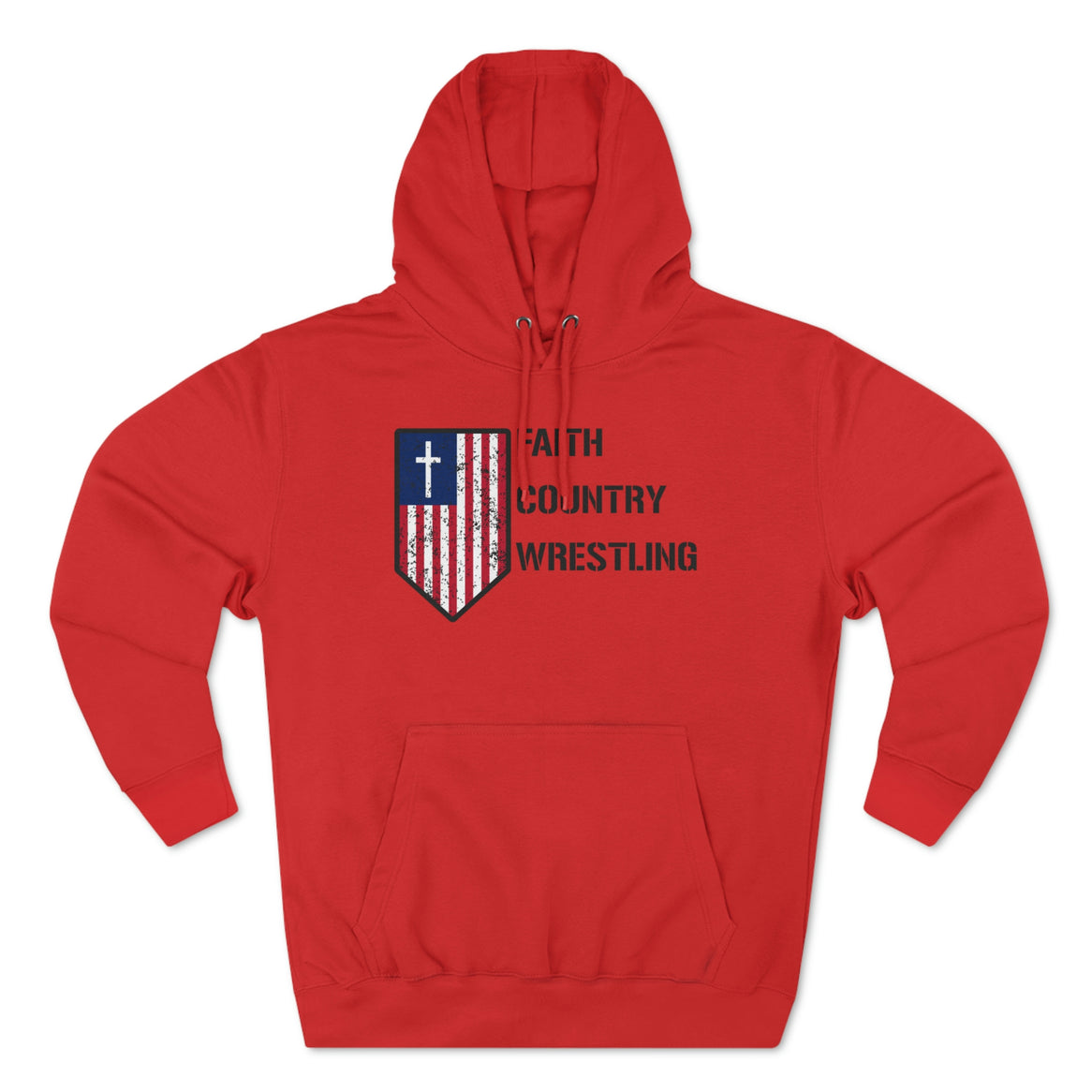 Faith, Country, Wrestling Unisex Premium Pullover Hoodie