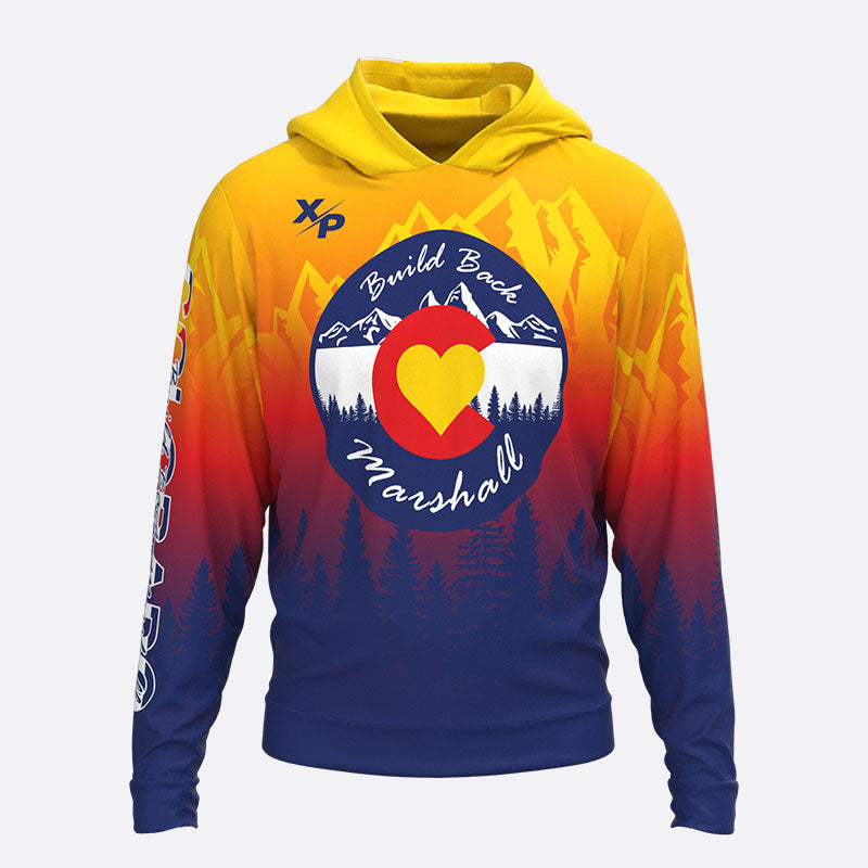 Build Back Marshall Super Soft Fully Sublimated Hoodie Xtreme Pro Apparel