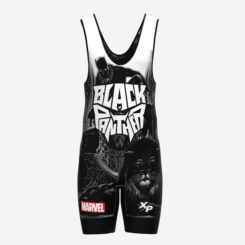 Justaucorps De Lutte Homme Black Panther - Homologué UWW, Compression Et Liberté