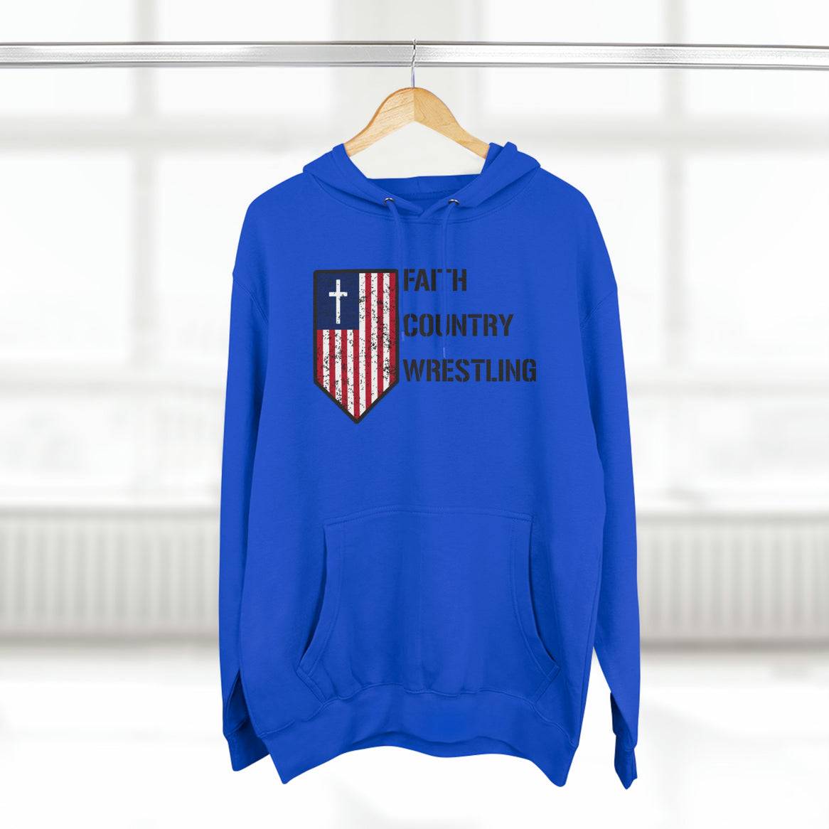 Faith, Country, Wrestling Unisex Premium Pullover Hoodie