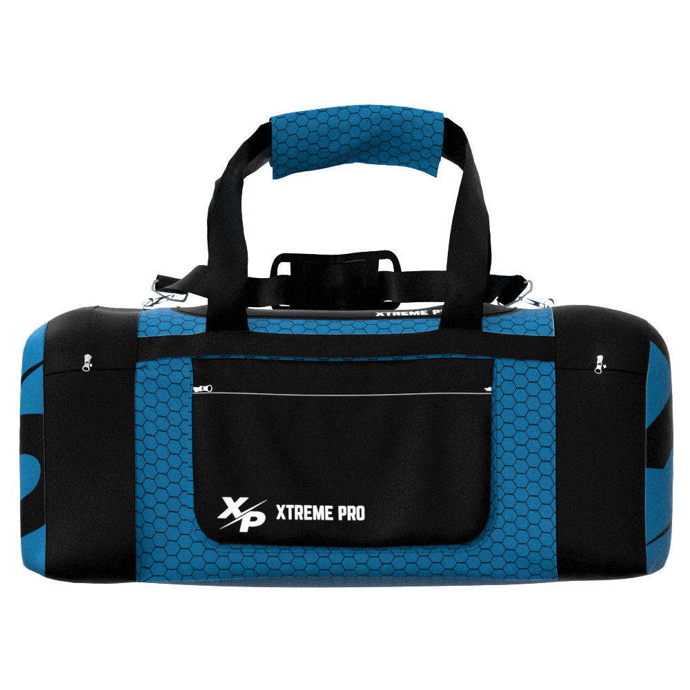 Xtreme Team Fully Sublimated Duffle Bag in Columbia Blue Xtreme Pro Apparel