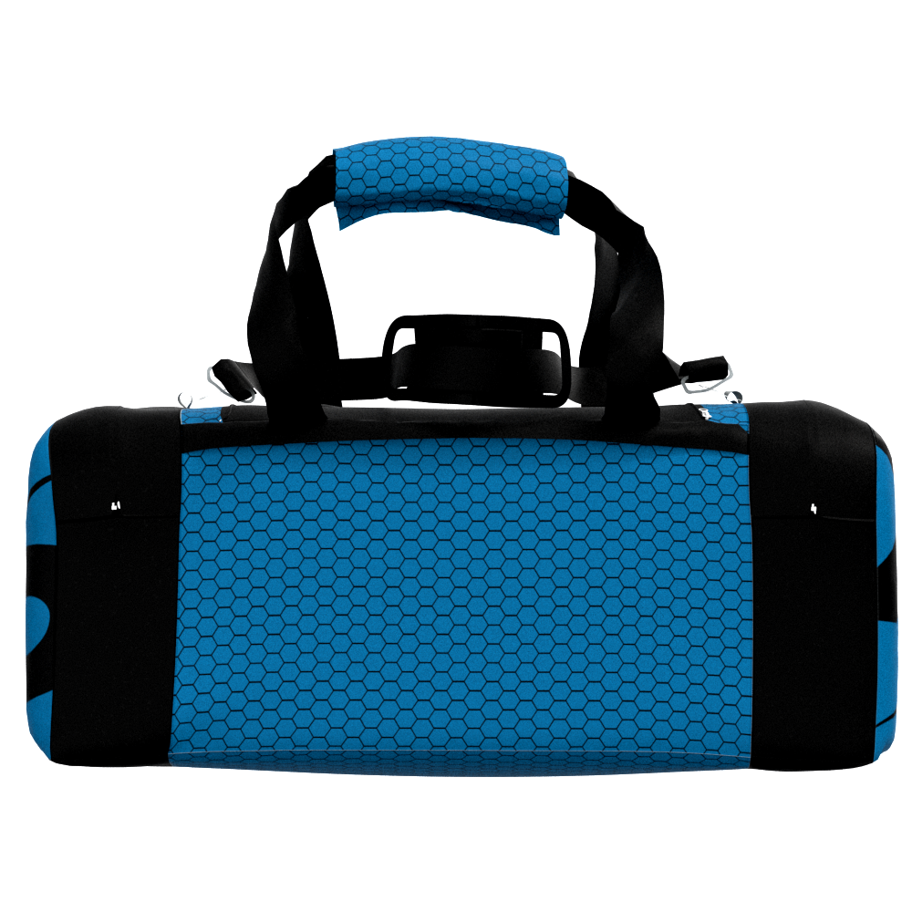 Xtreme Team Fully Sublimated Duffle Bag in Columbia Blue Xtreme Pro Apparel