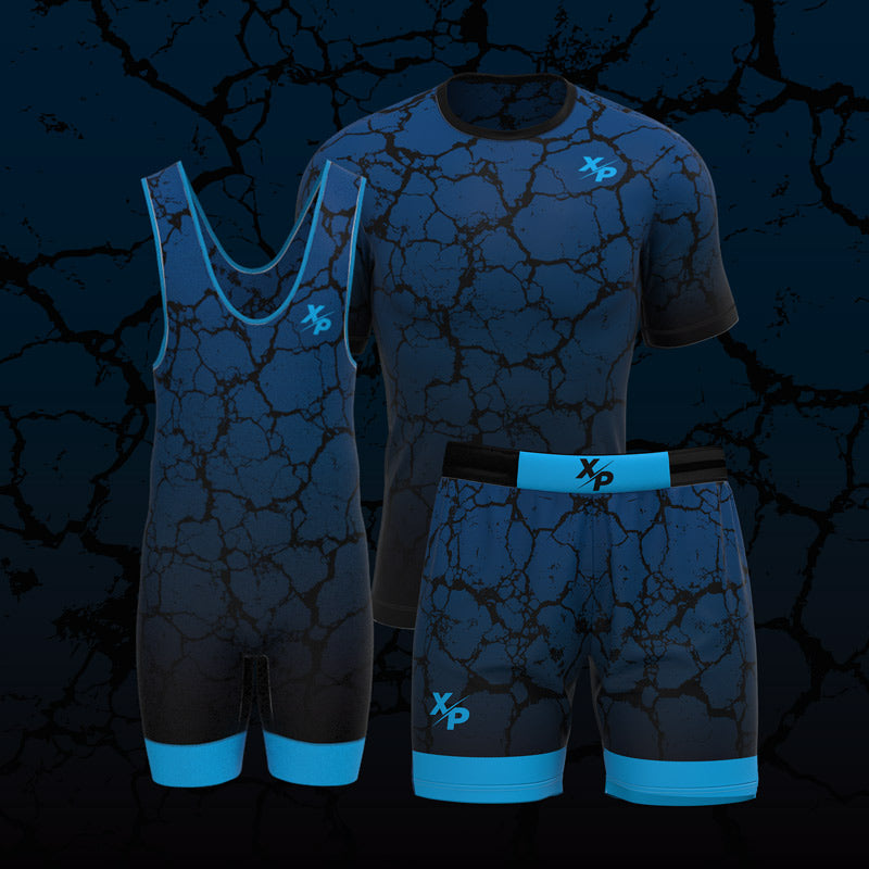 Cracked Earth Blue Collection Xtreme Pro Apparel