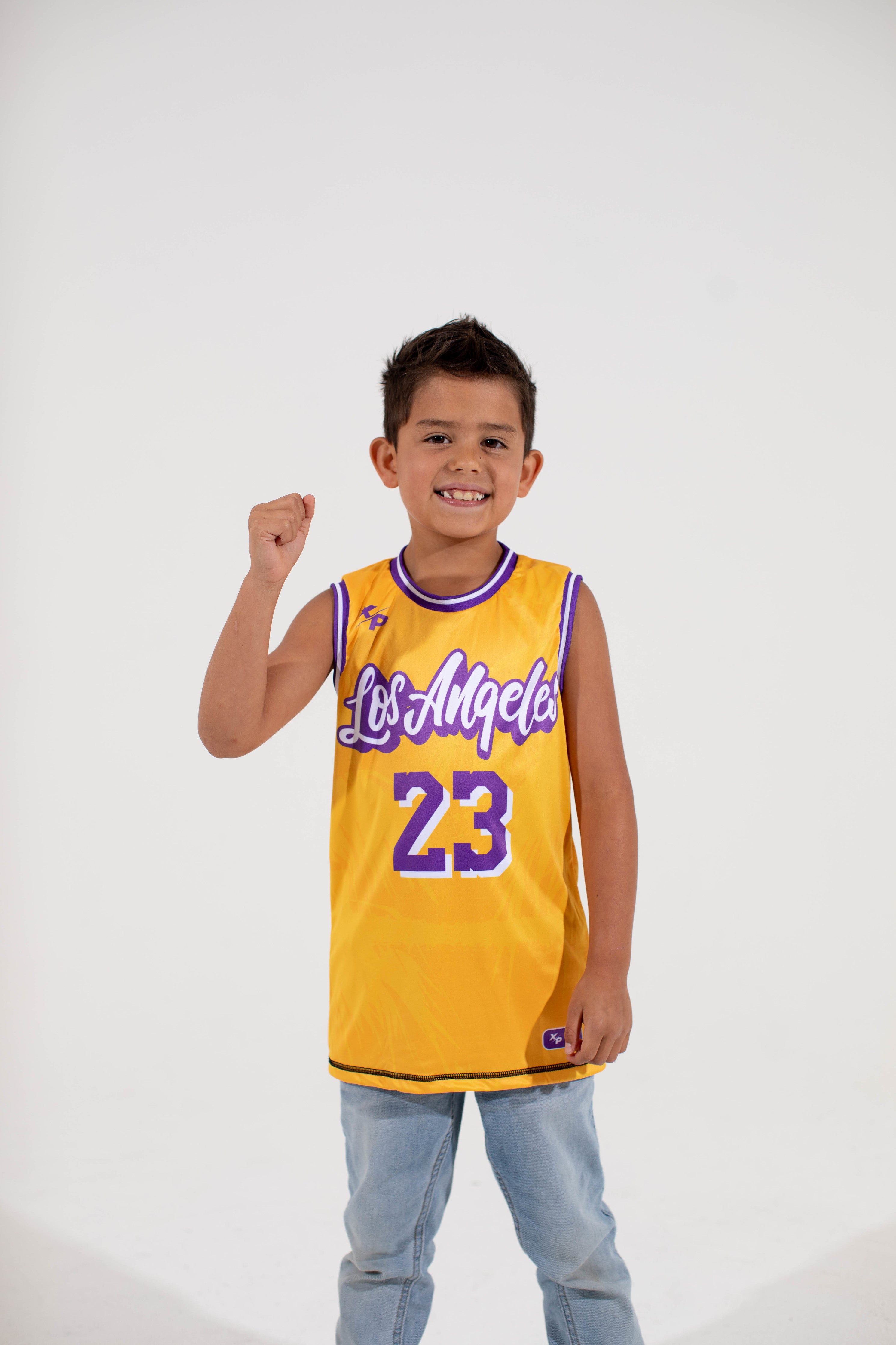 Los Angeles Reversible Basketball Jersey in Yellow