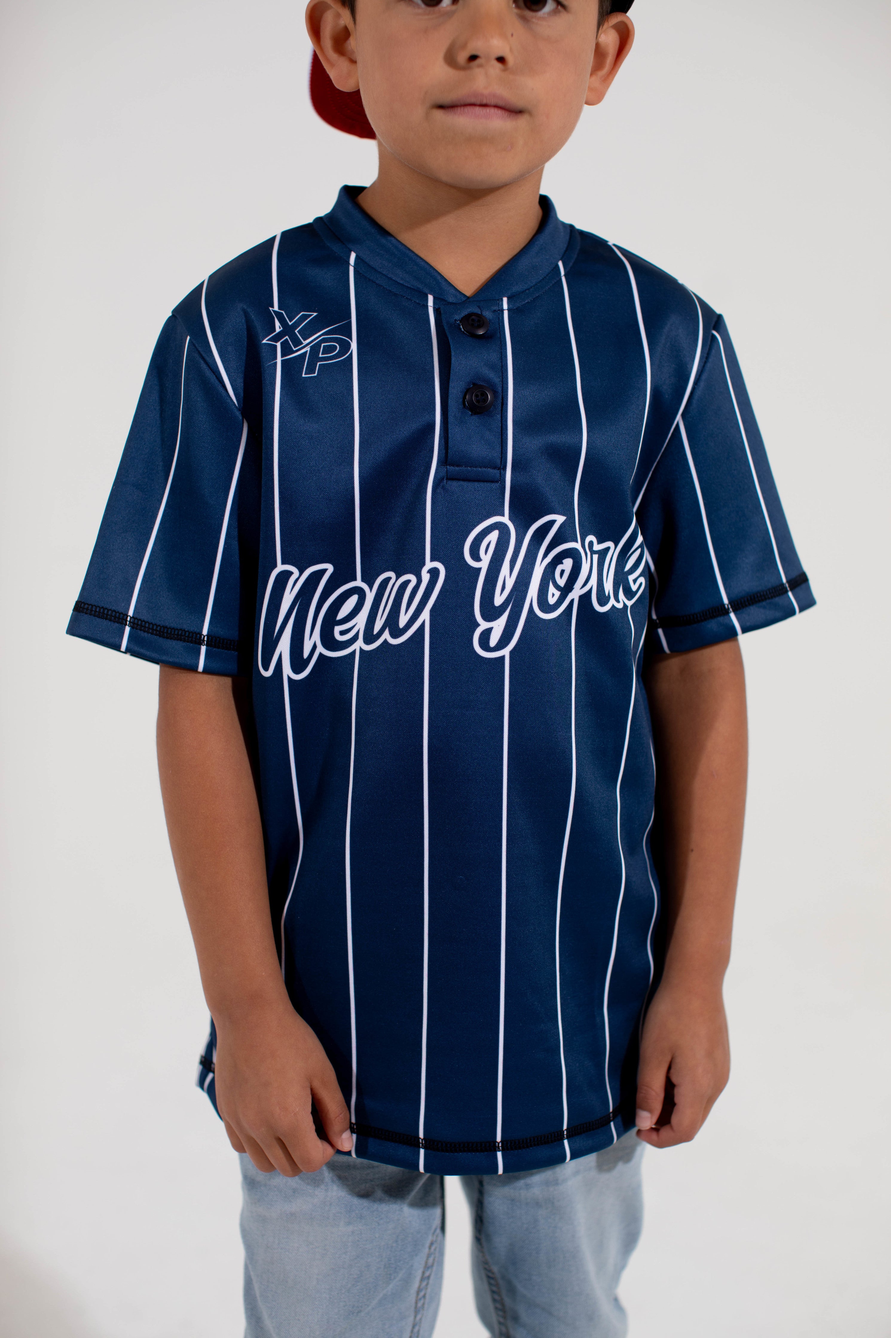 New York Two button Baseball Jersey