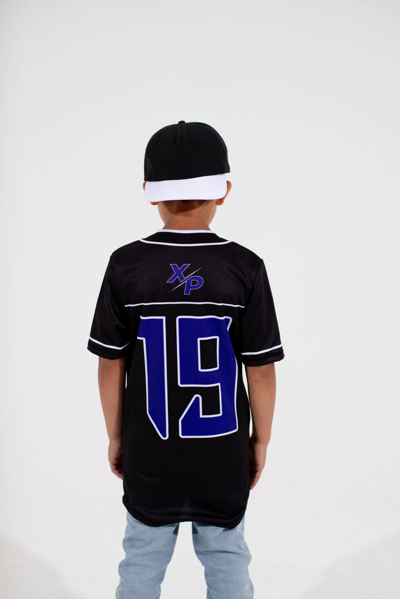 Colorado full button Baseball Jersey in Black