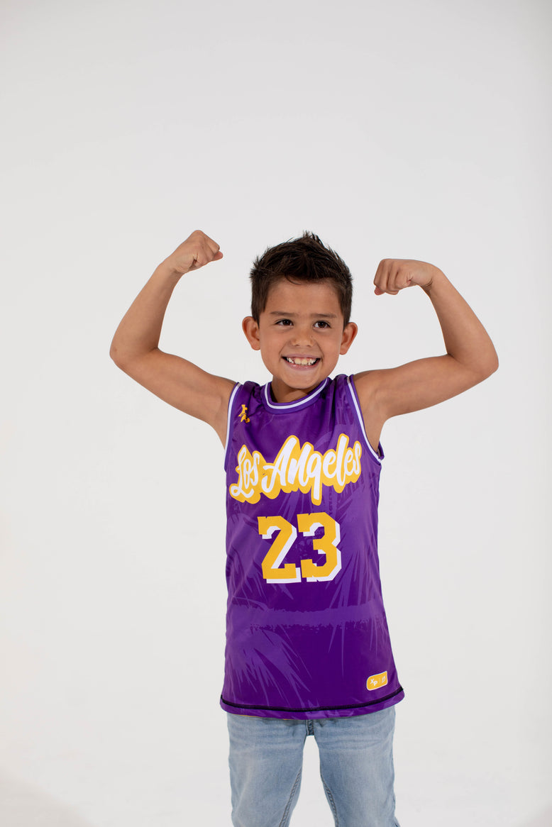 Los Angeles Reversible Basketball Jersey in Purple