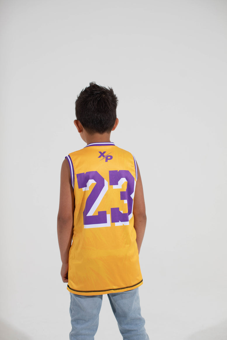 Los Angeles Reversible Basketball Jersey in Yellow