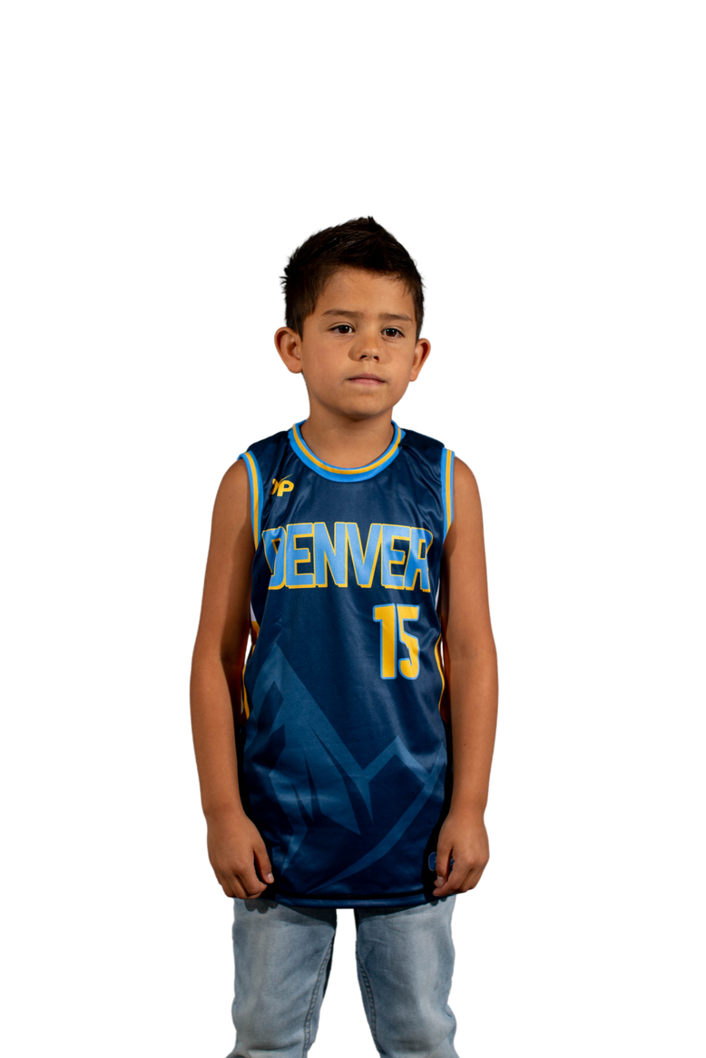 Denver Reversible Basketball Jersey in Blue