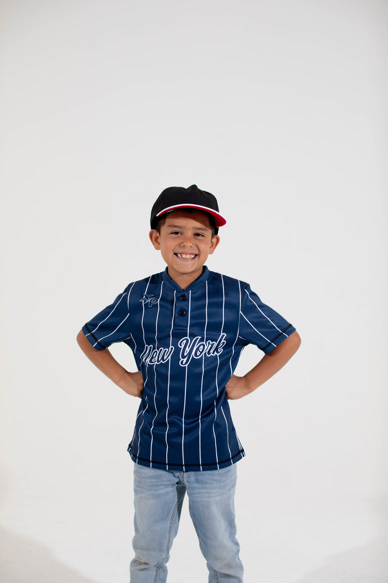 New York Two button Baseball Jersey