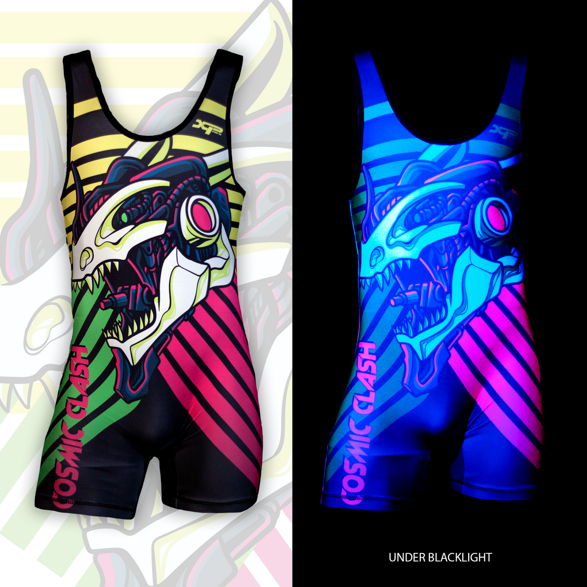 Cyber Dino Wrestling Singlet Xtreme Pro Apparel