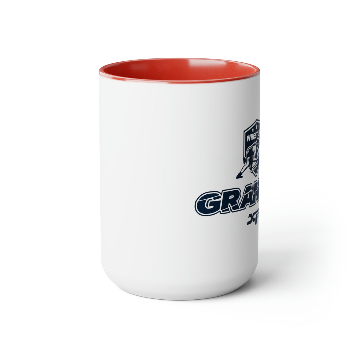 Wrestling Grandpa Two-Tone Coffee Mugs, 15oz