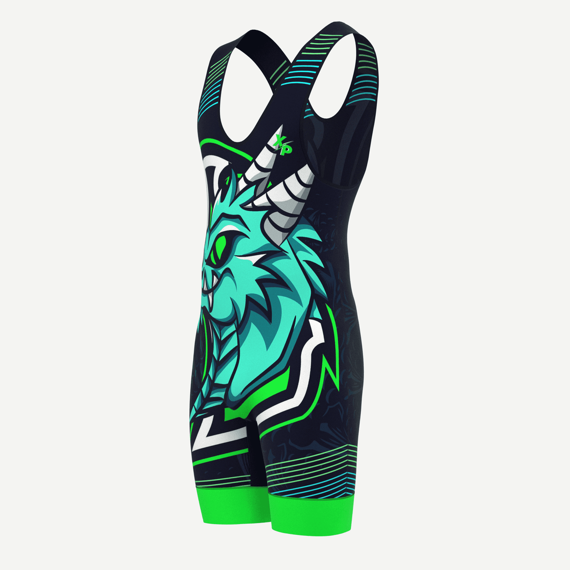 Cyber Dragon Wrestling Singlet Xtreme Pro Apparel