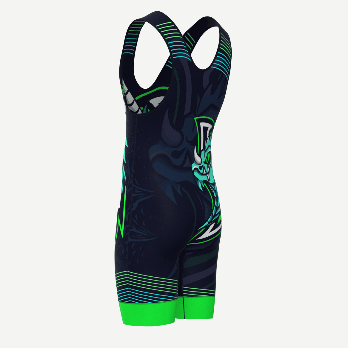 Cyber Dragon Wrestling Singlet Xtreme Pro Apparel