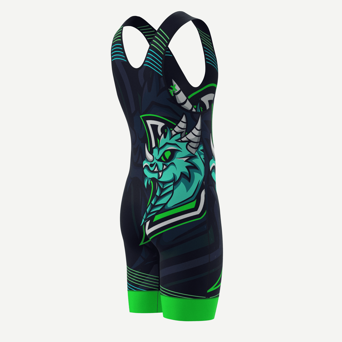 Cyber Dragon Wrestling Singlet Xtreme Pro Apparel