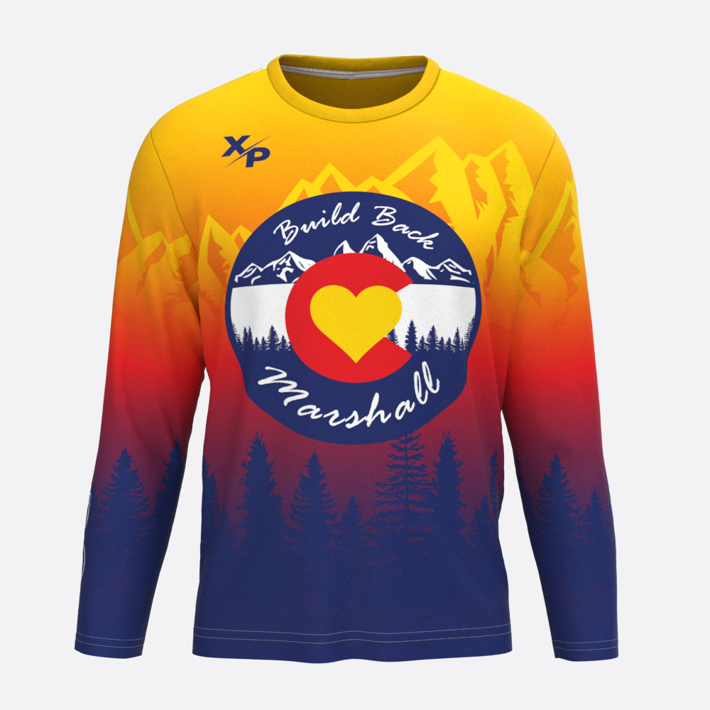 Build Back Marshall Long Sleeve Fully Sublimated Dry Fit Xtreme Pro Apparel