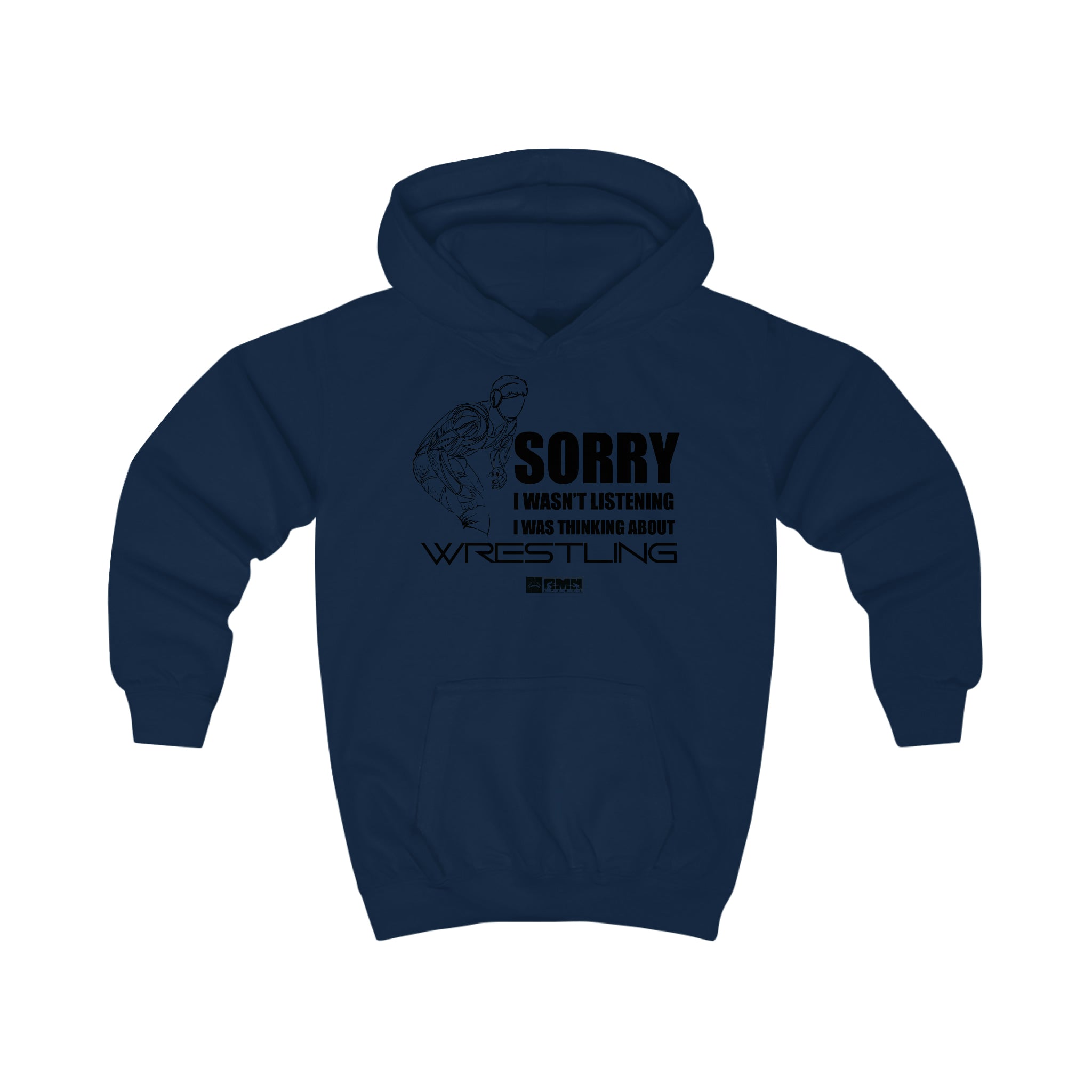 I Was Thinking About Wrestling Kids Hoodie by XPA Gear